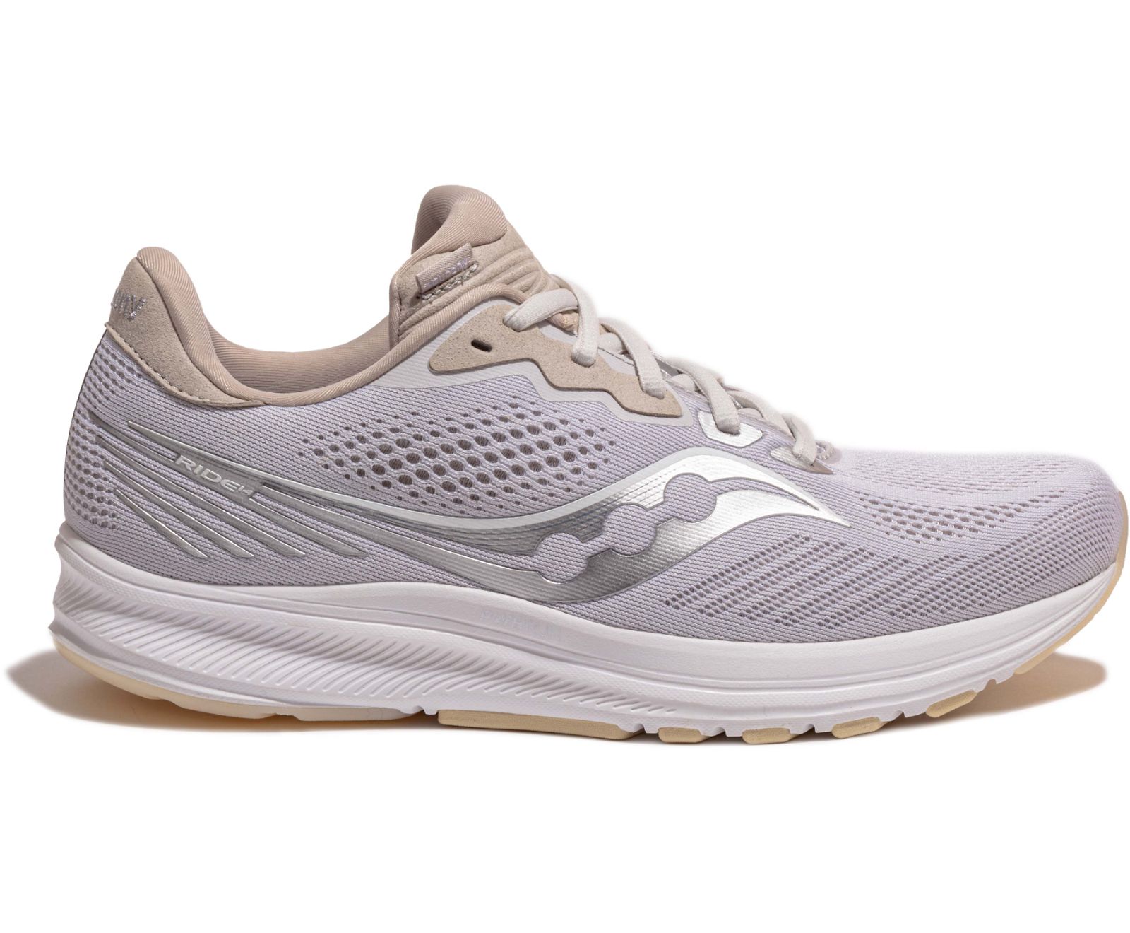 Beige Men\'s Saucony Ride 14 Running Shoes | 0638-LGIMC