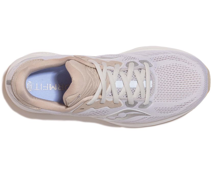 Beige Women's Saucony Ride 14 Running Shoes | 7496-YDHJU