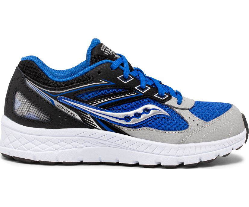 Black / Blue Kids' Saucony Cohesion 14 Lace Sneakers | 4603-TGSWN