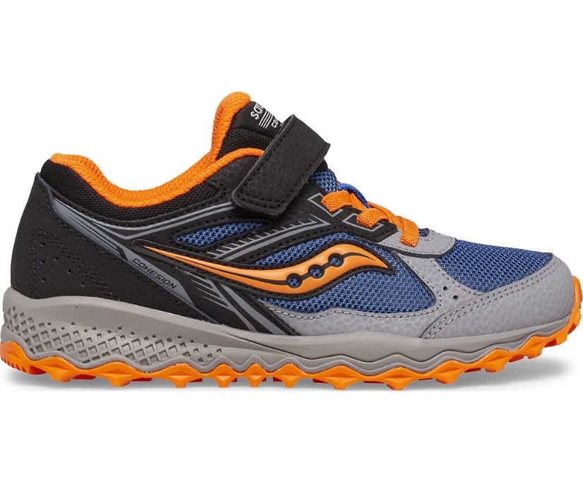 Black / Blue / Orange Kids\' Saucony Cohesion 14 A/C Sneakers | 4673-ALDNV