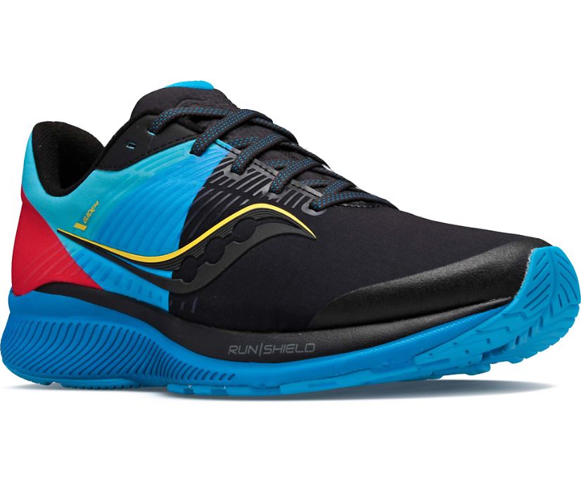 Black / Blue / Red Women's Saucony Guide 14 Runshield Running Shoes | 8510-WNKVX