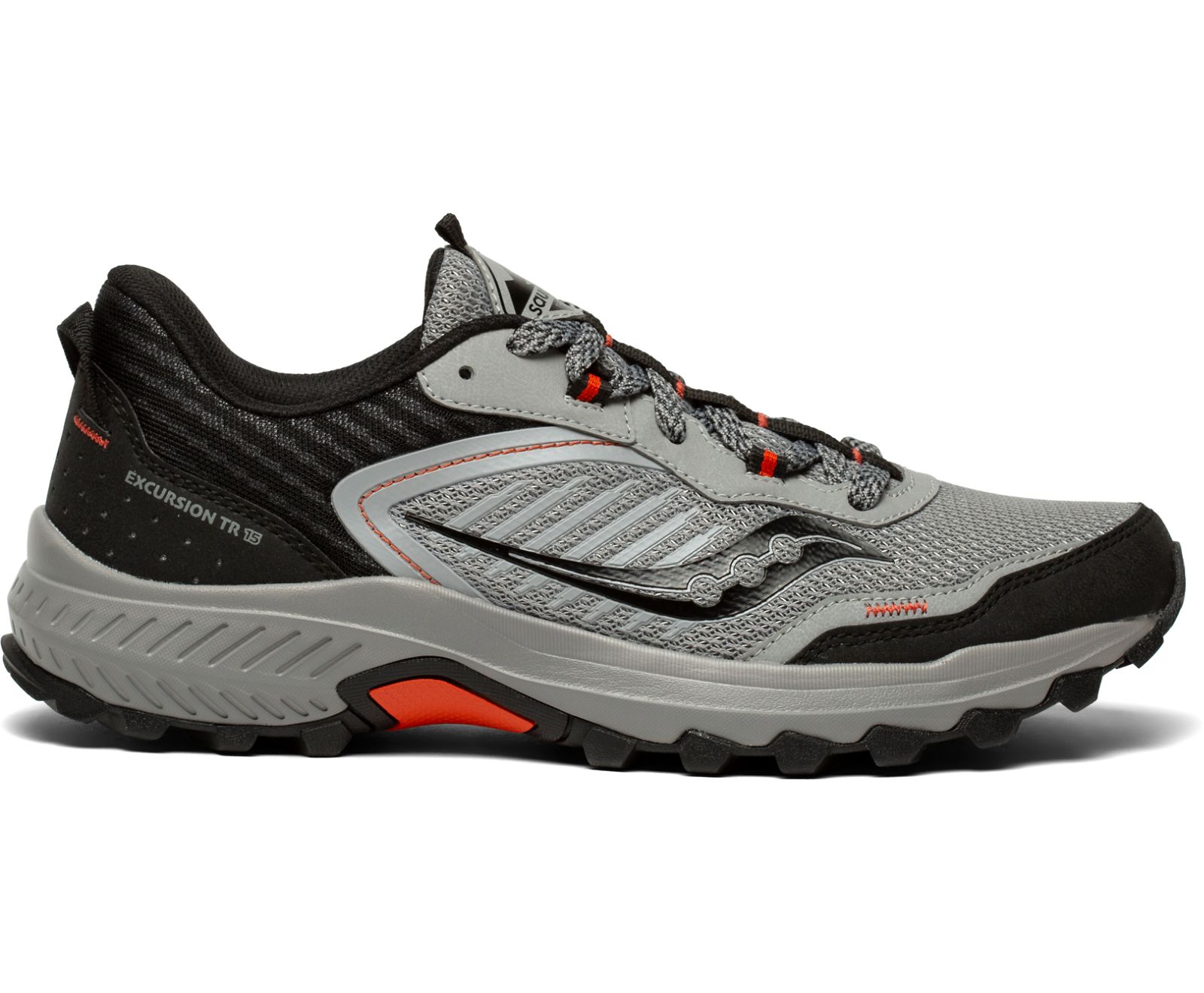 Black / DeepRed / Grey Men\'s Saucony Excursion Tr15 Trail Running Shoes | 1028-ADFJX