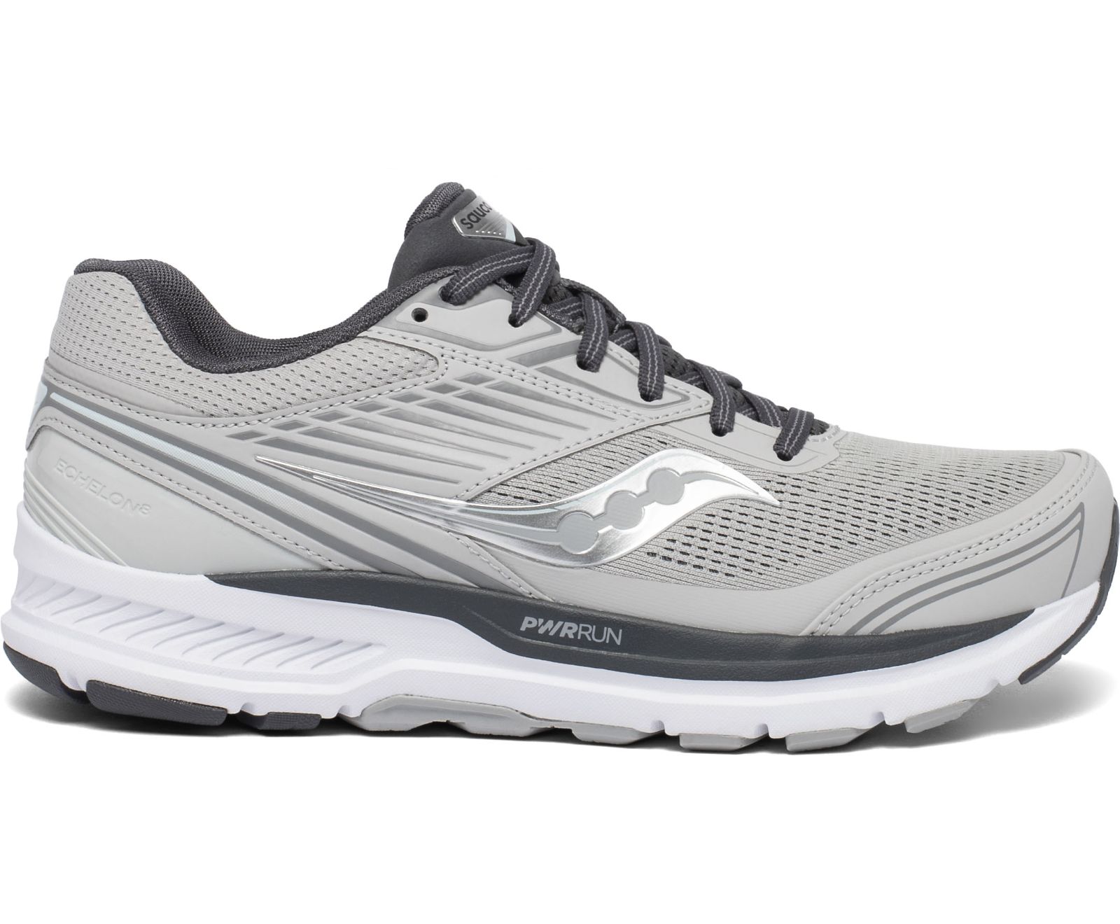 Black / Grey Women\'s Saucony Echelon 8 Wide Running Shoes | 9701-XUKSV