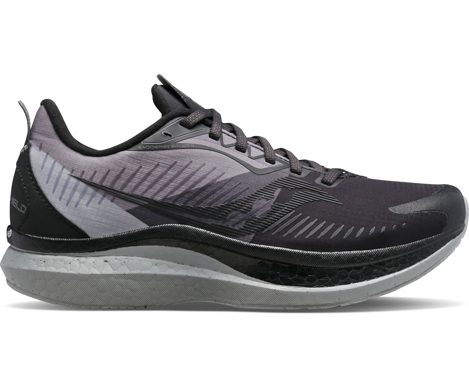 Black / Grey Women\'s Saucony Endorphin Speed 2 Runshield Running Shoes | 4371-DQCKT