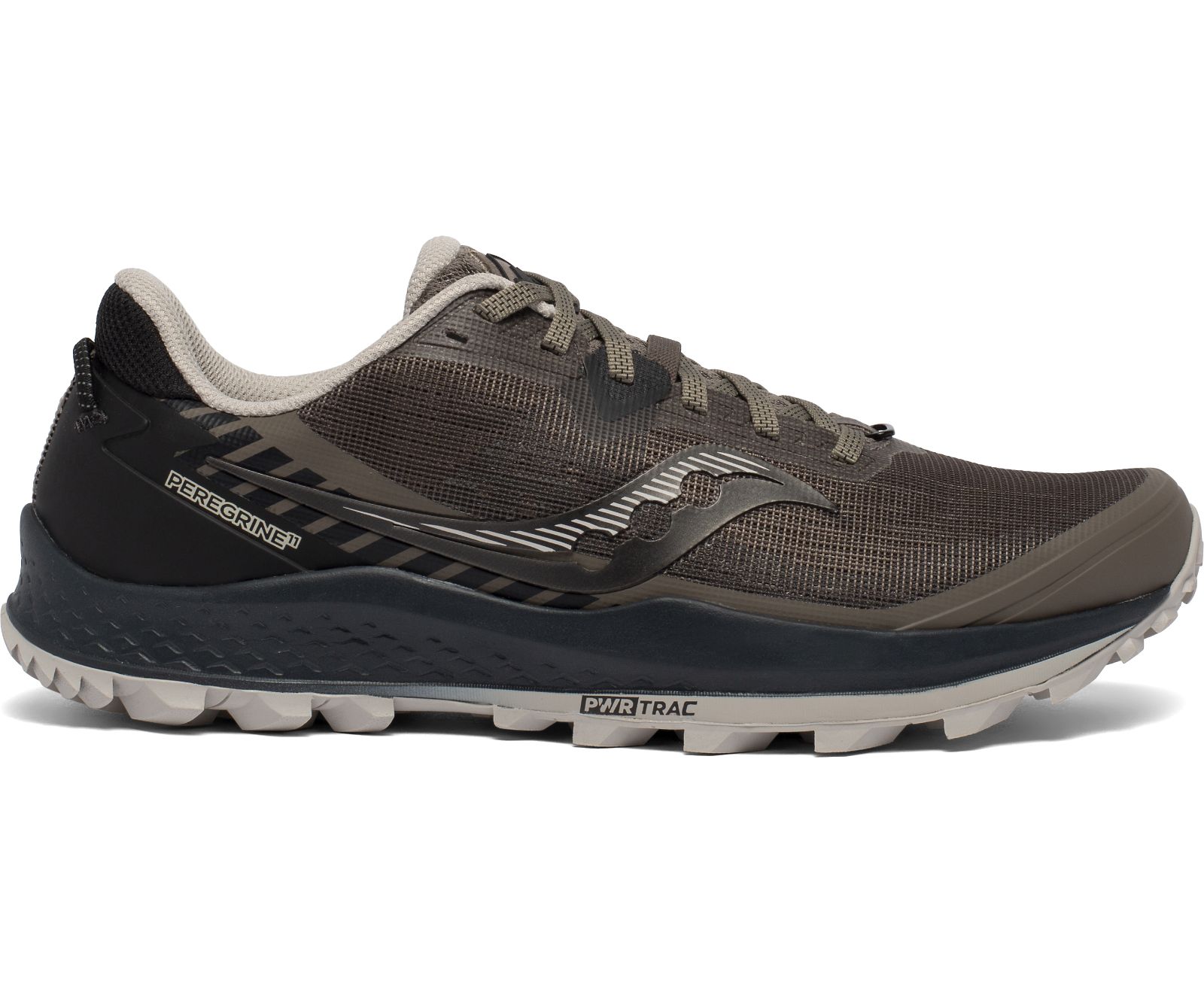 Black Men\'s Saucony Peregrine 11 Trail Running Shoes | 8307-SMFZO