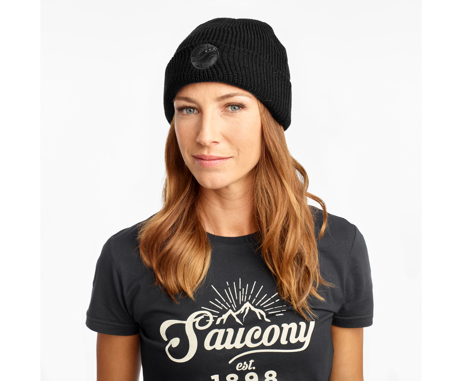 Black Men\'s Saucony Rested Beanies | 0875-XLSMF