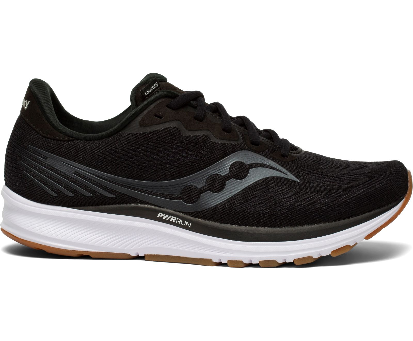 Black Men\'s Saucony Ride 14 Running Shoes | 1836-UGNIY