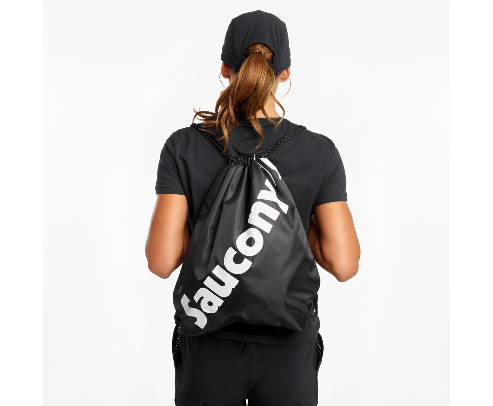 Black Men\'s Saucony String Bags | 0821-YGXDS