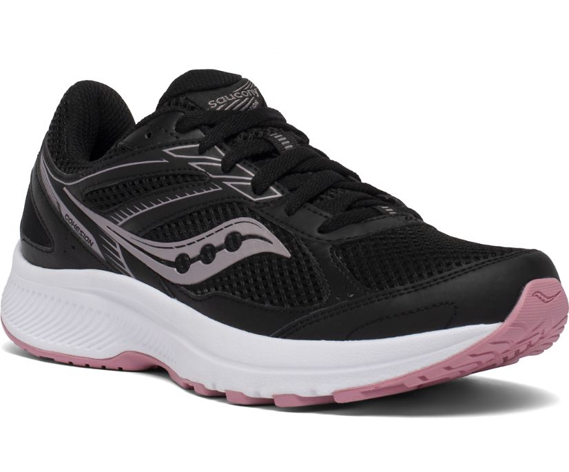 Black / Pink Women's Saucony Cohesion 14 Running Shoes | 7652-CQFEU