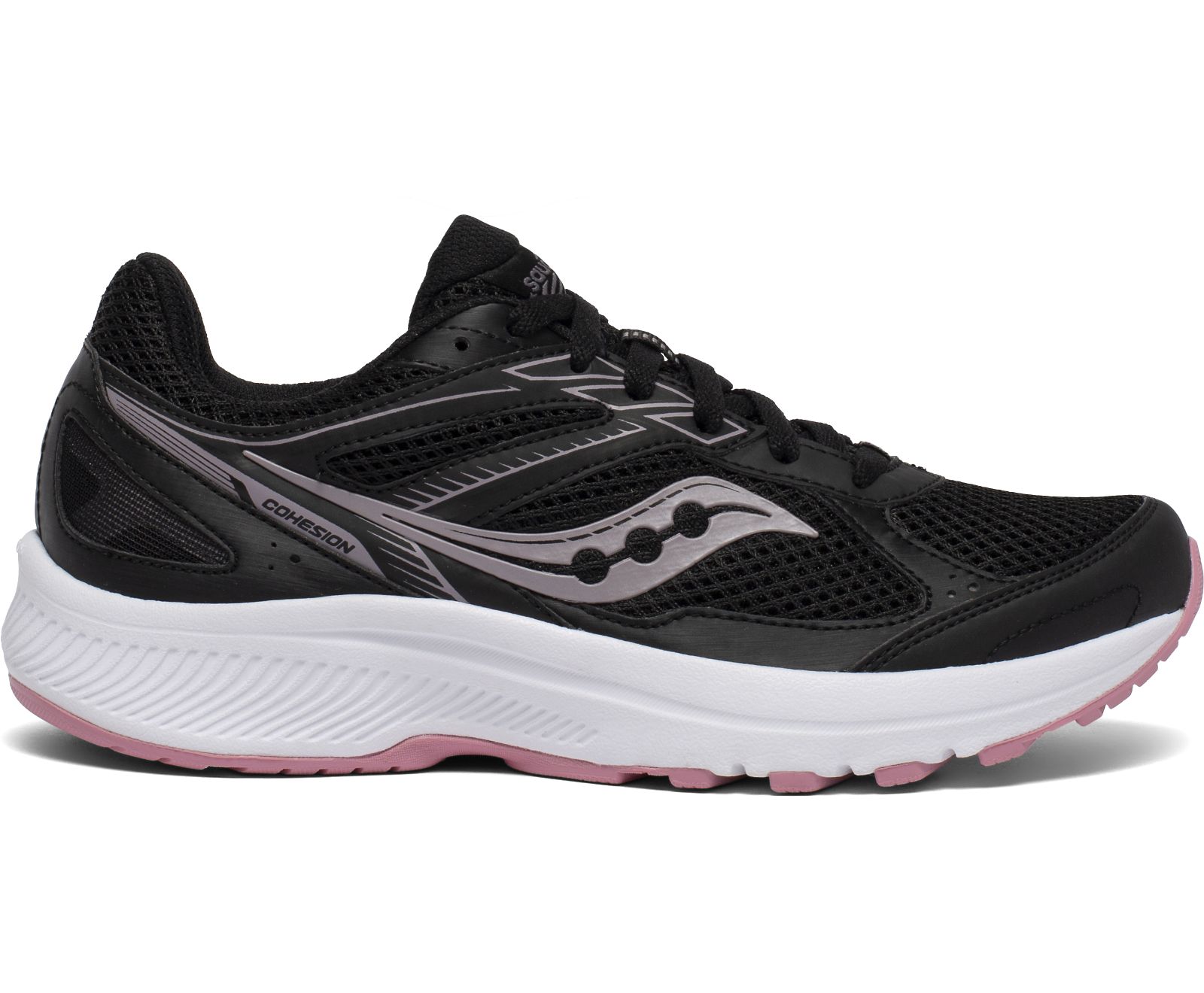 Black / Pink Women\'s Saucony Cohesion 14 Running Shoes | 7652-CQFEU