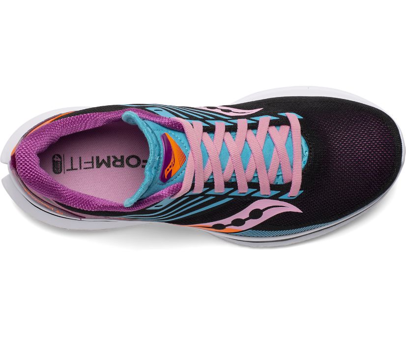 Black / Purple / Orange Women's Saucony Kinvara 12 Running Shoes | 6139-JPZML