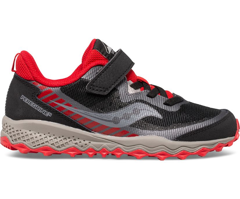 Black / Red Kids' Saucony Peregrine 11 Shield A/C Sneakers | 5298-YCRST