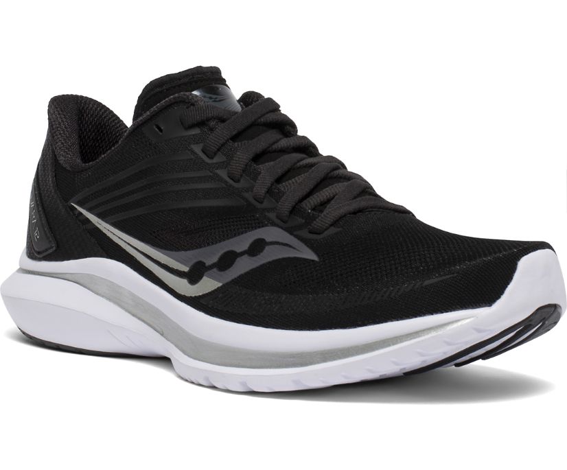 Black / Silver Women's Saucony Kinvara 12 Running Shoes | 1432-PYNIC