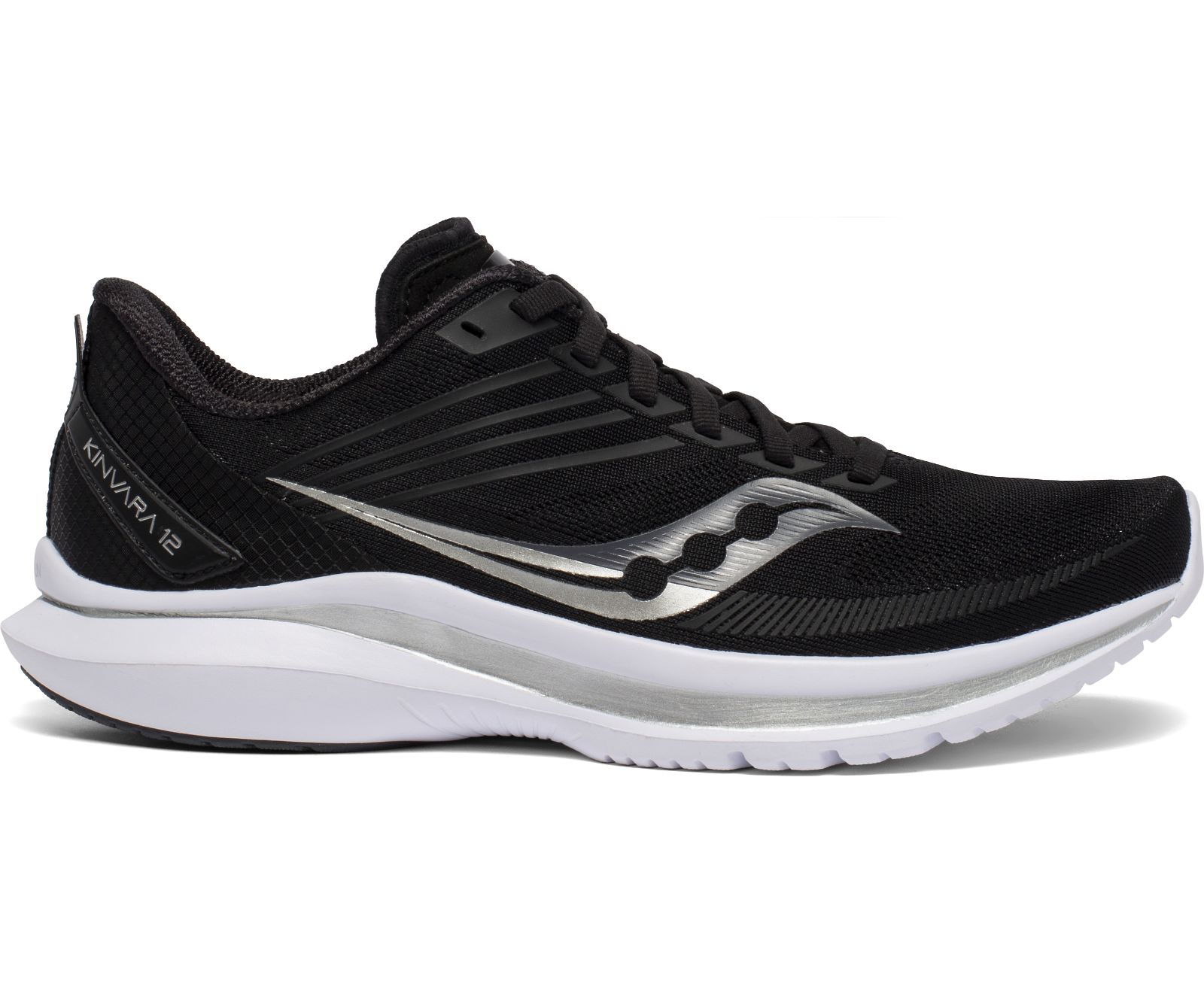 Black / Silver Women\'s Saucony Kinvara 12 Running Shoes | 1432-PYNIC