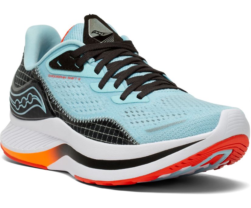 Black / Turquoise Women's Saucony Endorphin Shift 2 Running Shoes | 4790-OGPHT