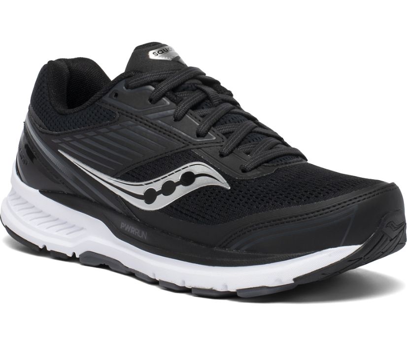 Black / White Women's Saucony Echelon 8 Wide Running Shoes | 9256-QDGZO