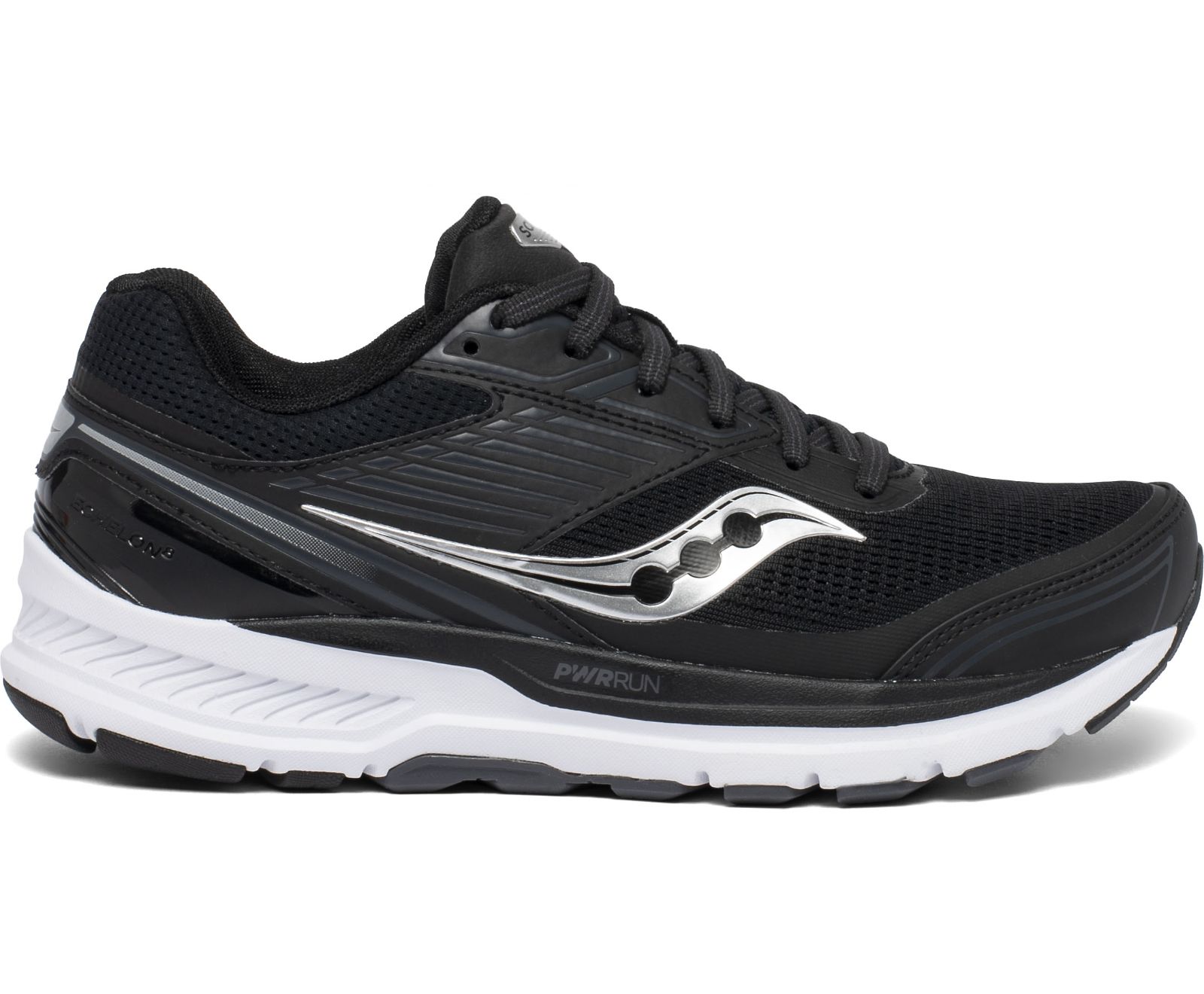 Black / White Women\'s Saucony Echelon 8 Wide Running Shoes | 9256-QDGZO