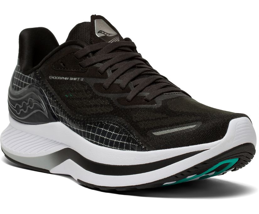 Black / White Women's Saucony Endorphin Shift 2 Running Shoes | 0412-EGDKQ