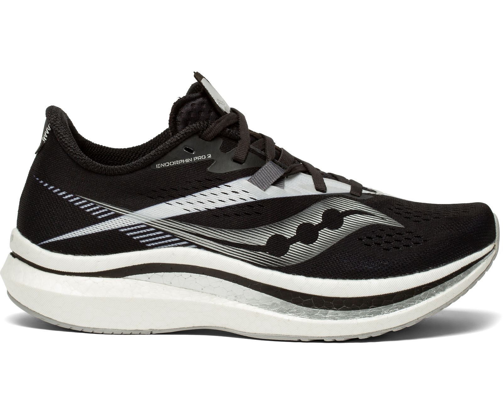 Black / White Women\'s Saucony Endorphin Pro 2 Running Shoes | 3718-HMGEN