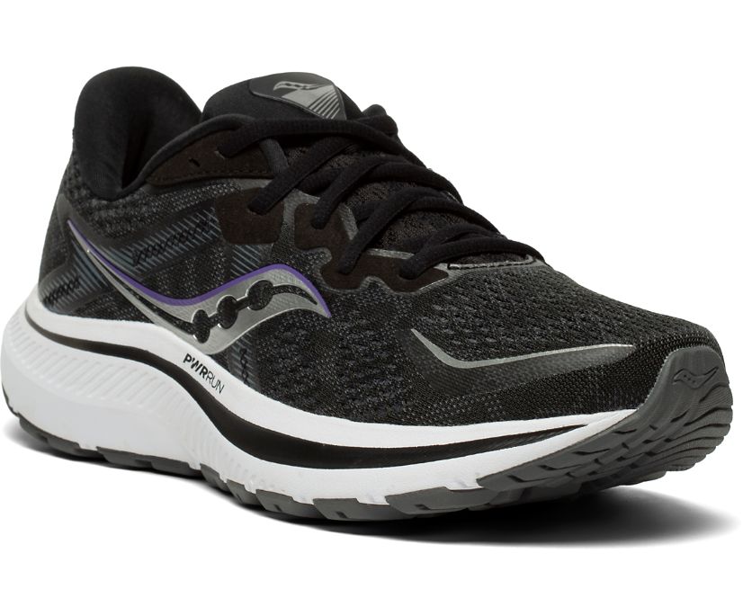 Black / White Women's Saucony Omni 20 Running Shoes | 9012-WVCZD