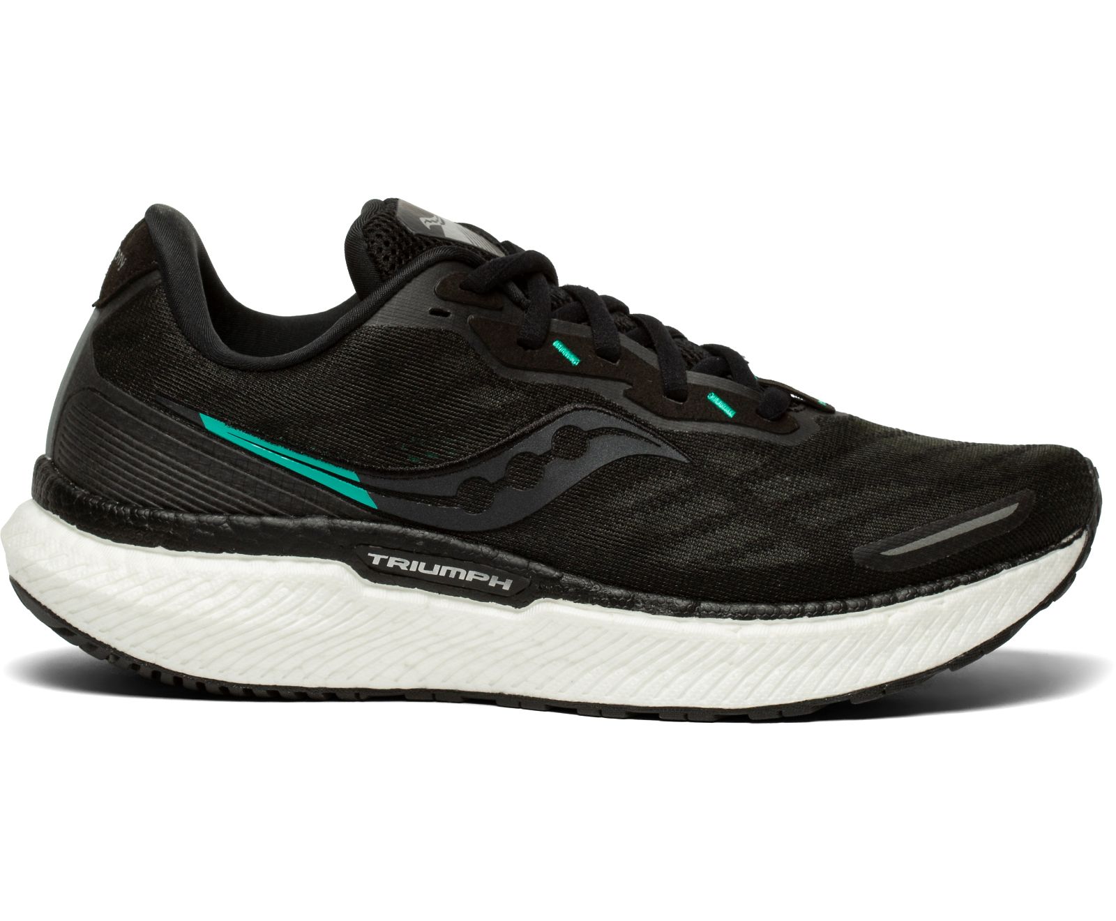 Black / White Women\'s Saucony Triumph 19 Wide Running Shoes | 4637-PJUWV