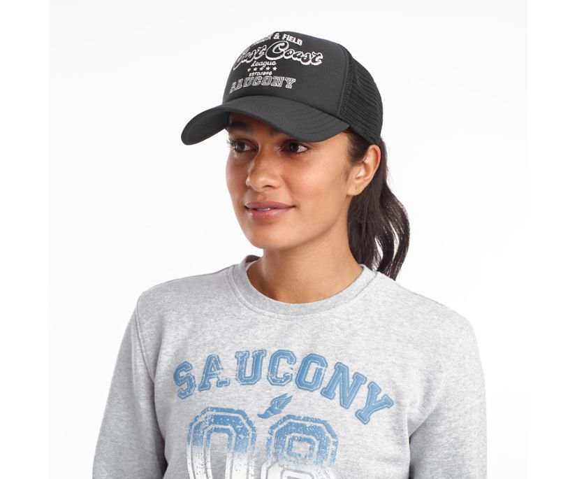 Black Women's Saucony Foam Trucker Hats | 7208-RLCFY