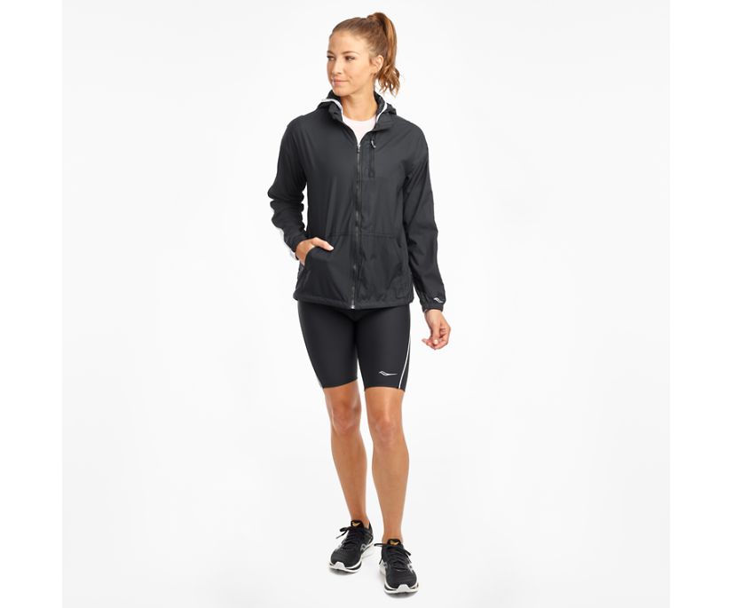 Black Women's Saucony Packaway Jackets | 3084-XTSNU