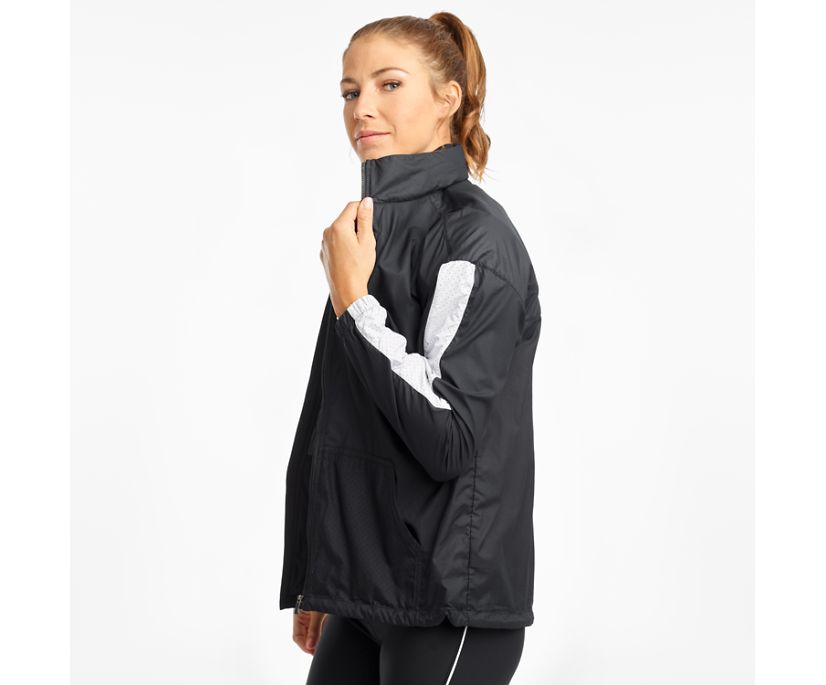 Black Women's Saucony Packaway Jackets | 3084-XTSNU