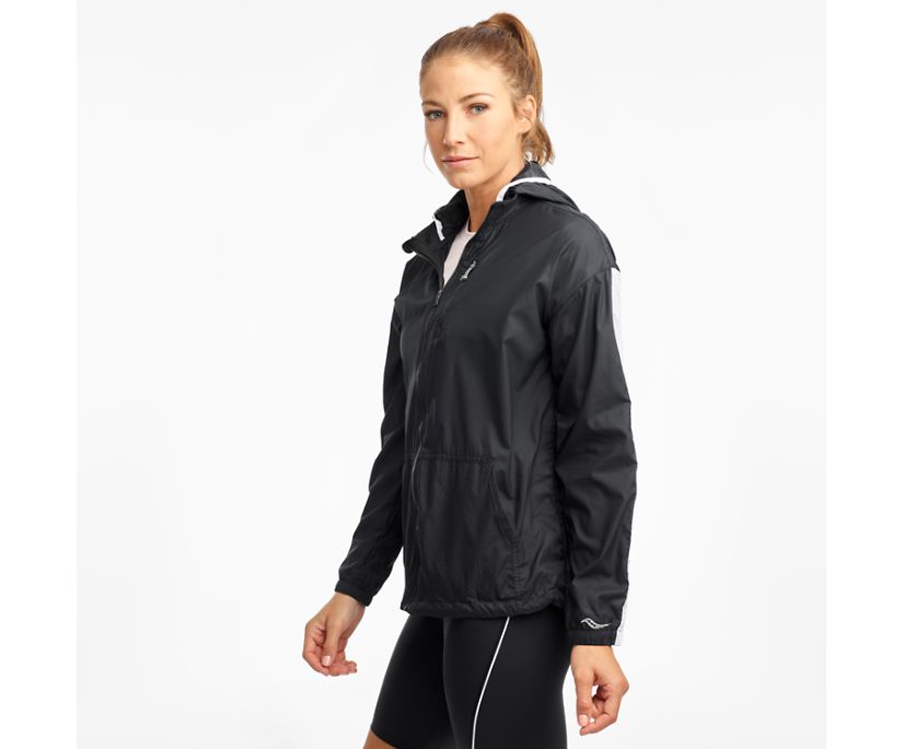 Black Women\'s Saucony Packaway Jackets | 3084-XTSNU