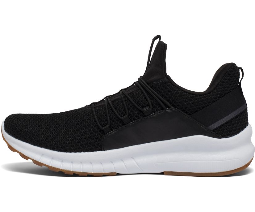 Black Women's Saucony Stretch & Go Glide Walking Shoes | 0514-QLUWG