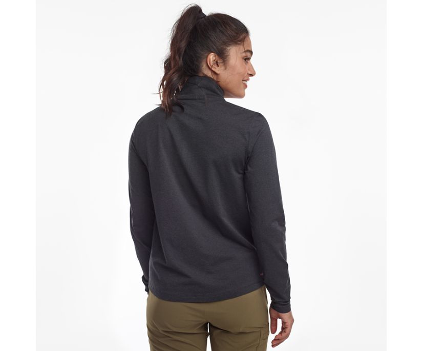 Black Women's Saucony Sunday 1/4 Zip Jackets | 2186-MJZLY