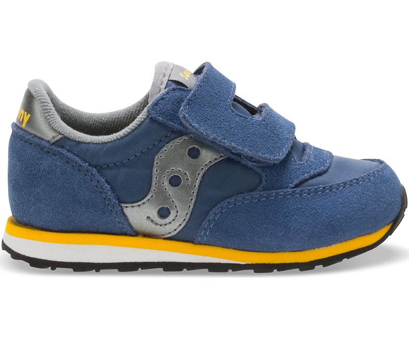 Blue / Grey Kids\' Saucony Baby Jazz Hook & Loop Sneakers | 0621-OVQAR