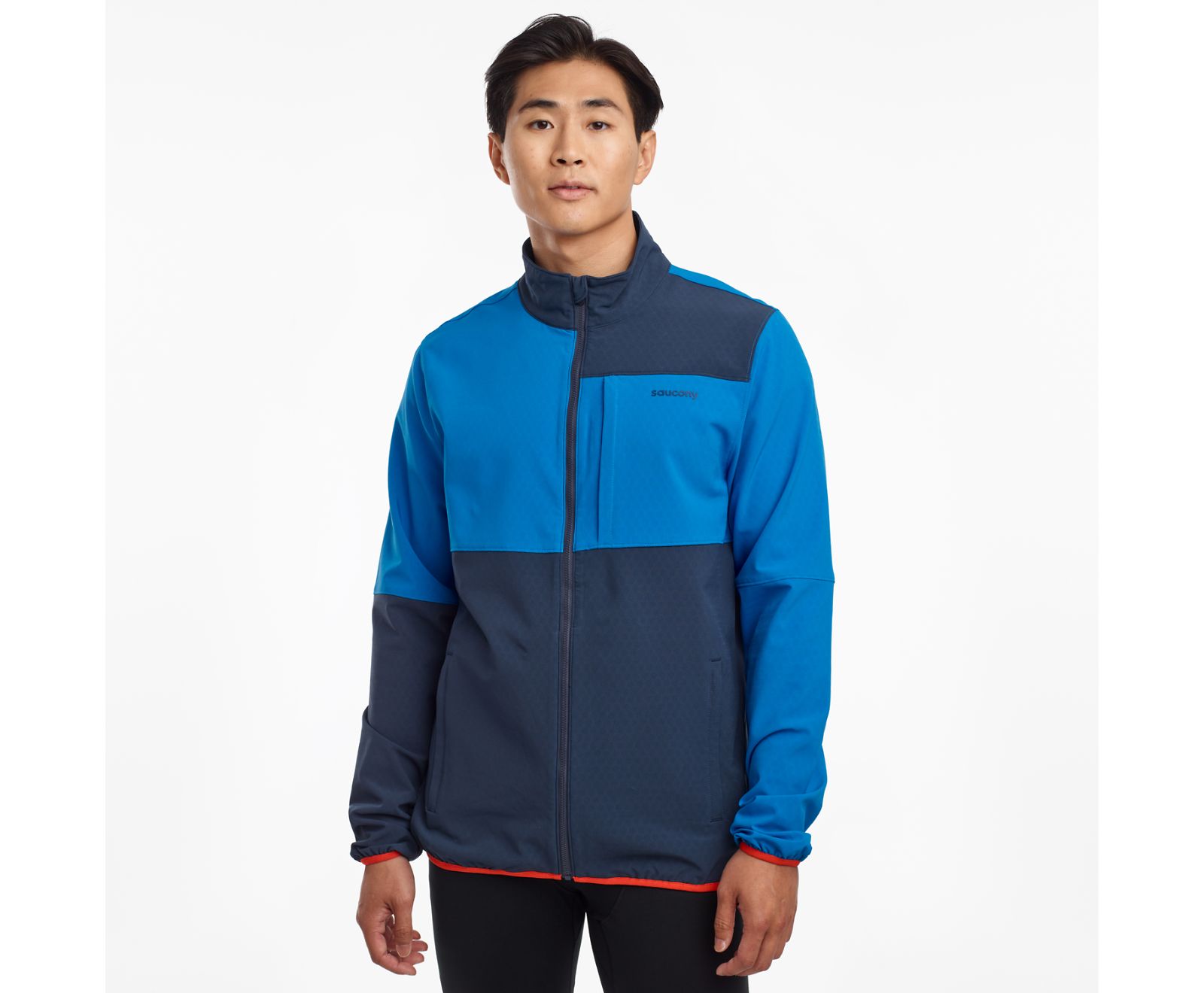 Blue Men\'s Saucony Bluster Jackets | 8241-ZUISD