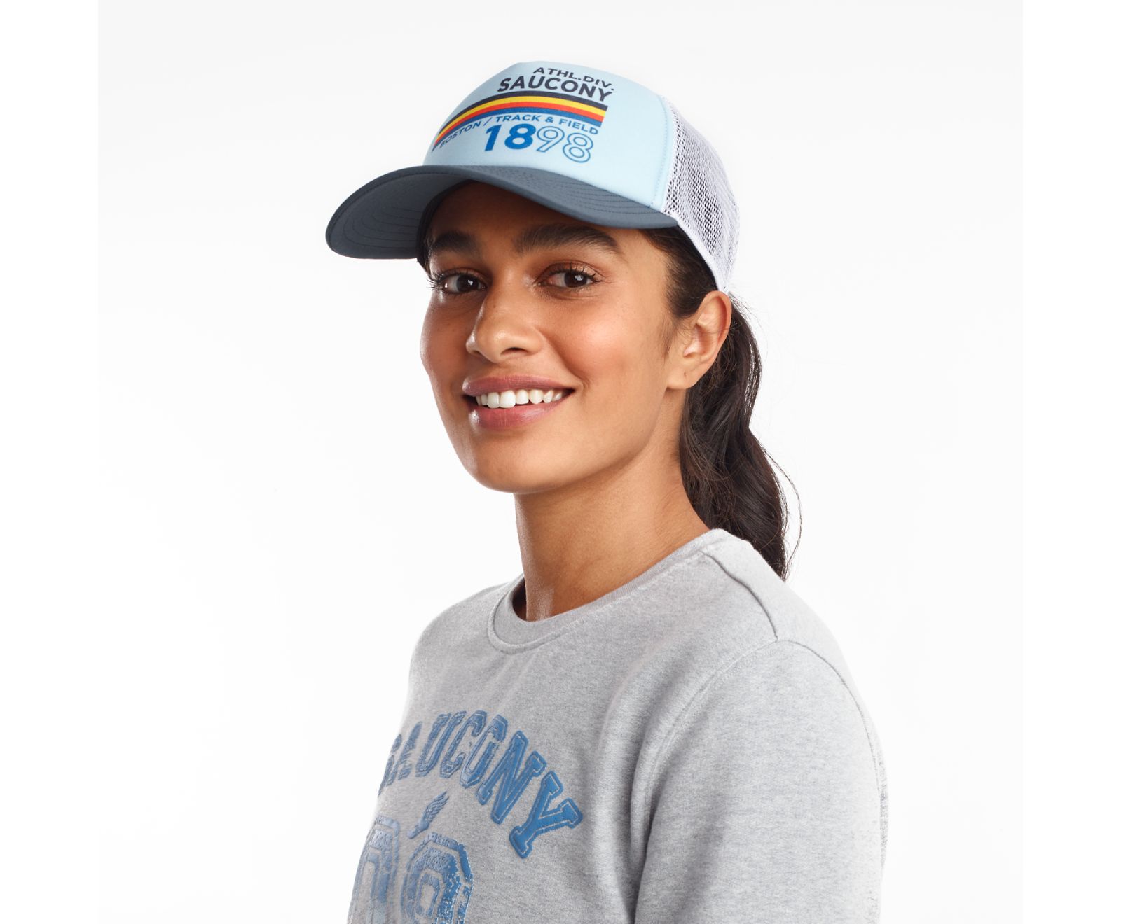 Blue Men\'s Saucony Foam Trucker Hats | 4695-QGNTS