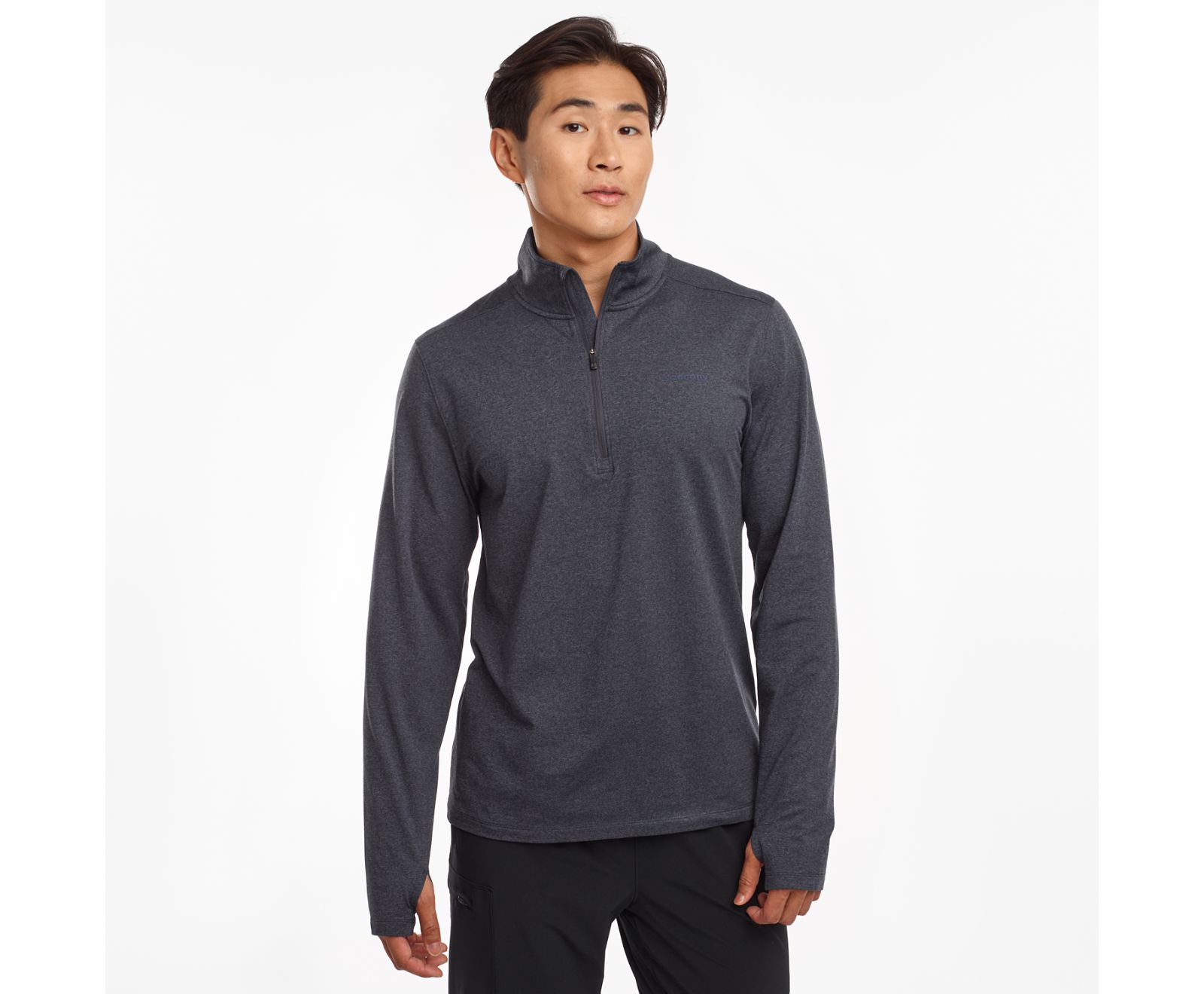 Blue Men\'s Saucony Sunday 1/4 Zip Jackets | 1082-ZOQKT