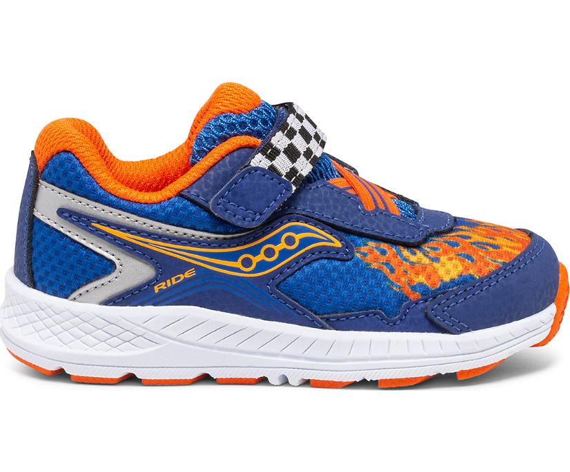 Blue / Orange Kids' Saucony Ride 10 Jr. Sneakers | 7825-XOZNA