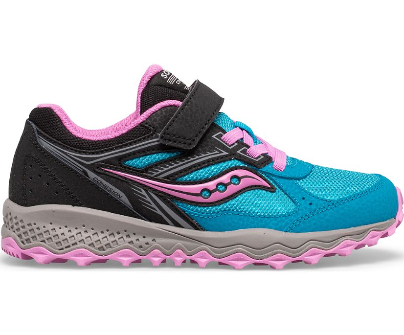 Blue / Pink / Black Kids' Saucony Cohesion 14 A/C Sneakers | 2410-IDHRX