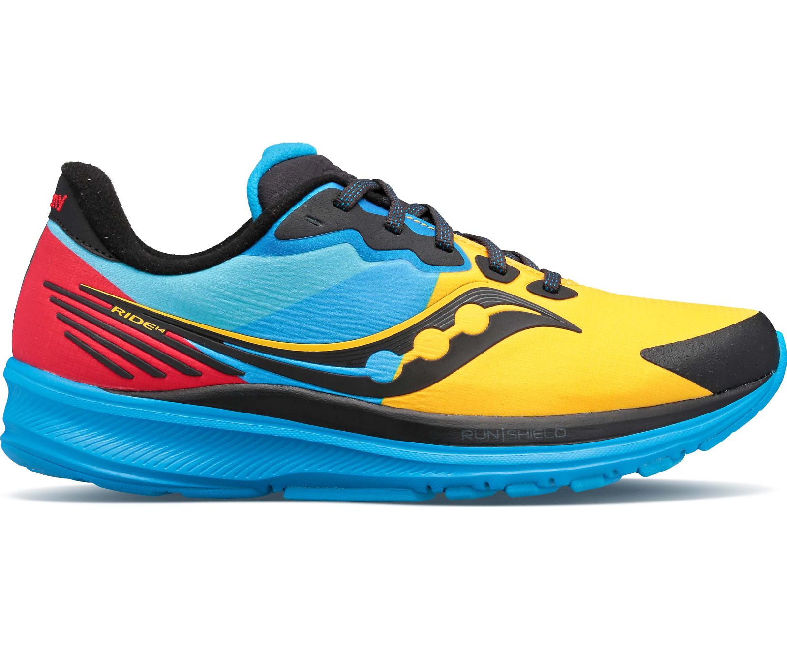 Blue / Red / Yellow Women\'s Saucony Ride 14 Runshield Running Shoes | 5932-DSMAH