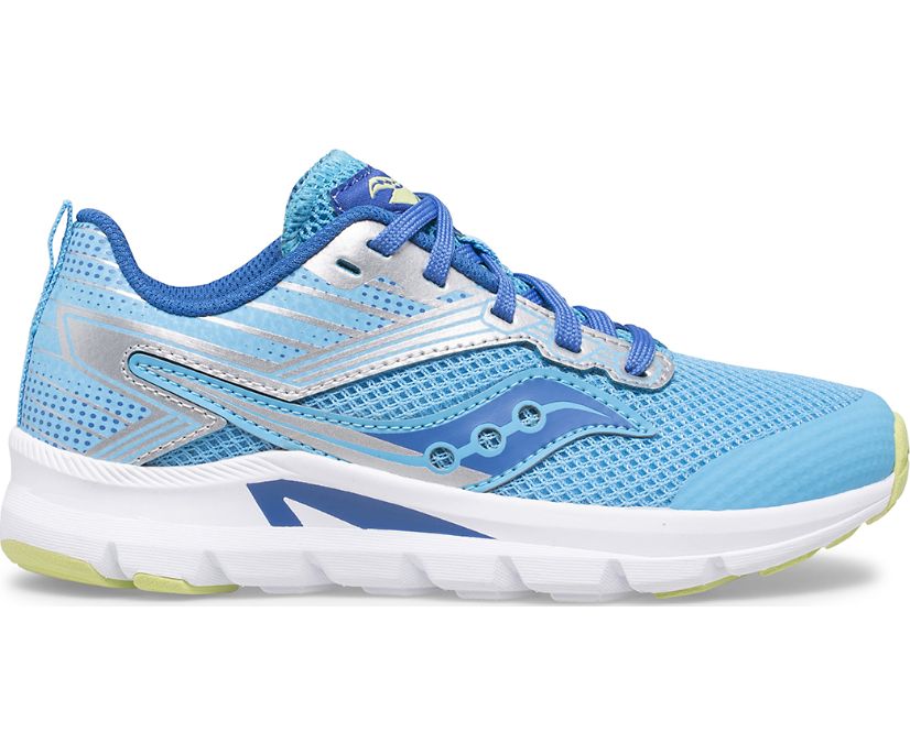 Blue / Silver Kids' Saucony Axon Sneakers | 6120-GUCPH