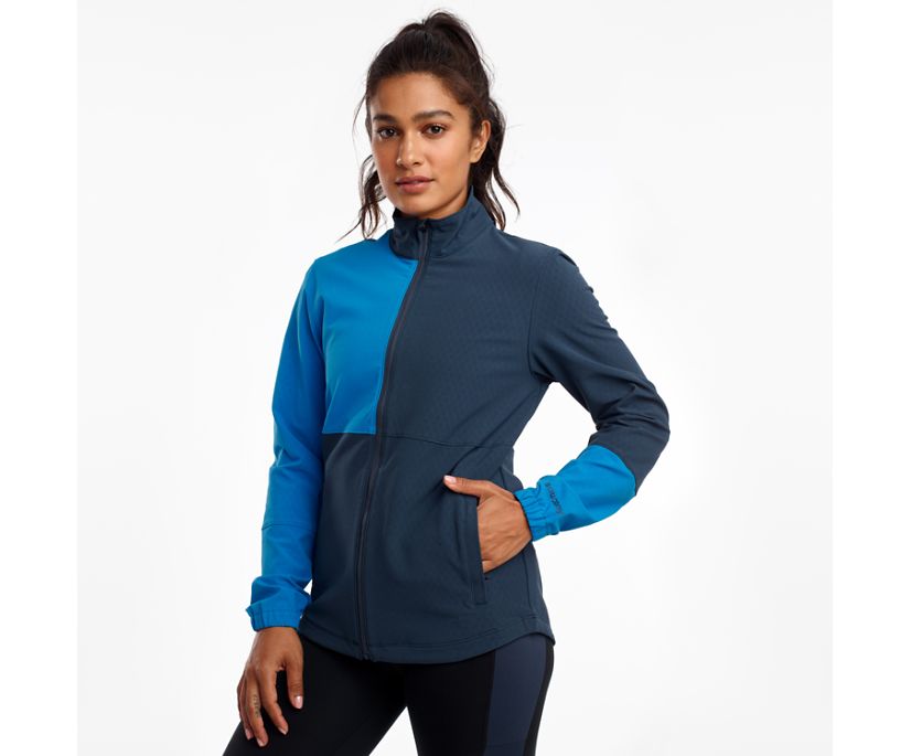 Blue Women\'s Saucony Bluster Jackets | 4385-AWFQC