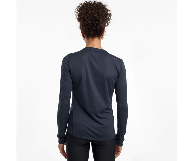 Blue Women's Saucony Stopwatch Long Sleeve Shirts | 0469-RAVXO