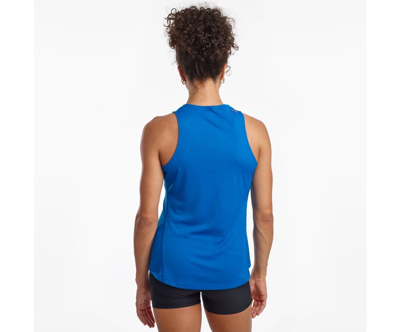 Blue Women's Saucony Stopwatch Singlet Tanks | 2165-HSUVJ