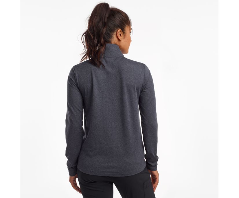 Blue Women's Saucony Sunday 1/4 Zip Jackets | 3490-QVMRD