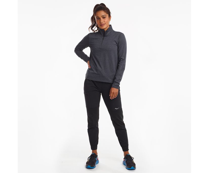 Blue Women's Saucony Sunday 1/4 Zip Jackets | 3490-QVMRD