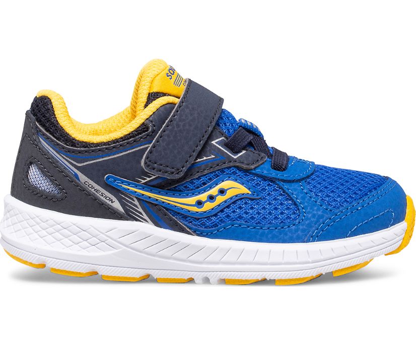 Blue / Yellow Kids' Saucony Cohesion 14 A/C Jr. Sneakers | 9247-ZMOYQ