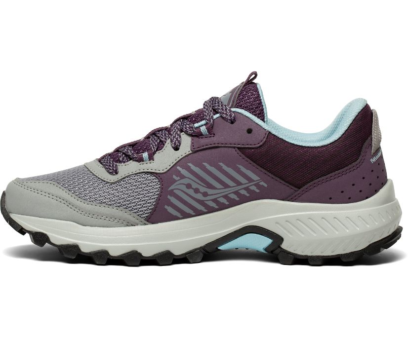 Burgundy / Grey Women's Saucony Excursion Tr15 Trail Running Shoes | 9614-XGEOT