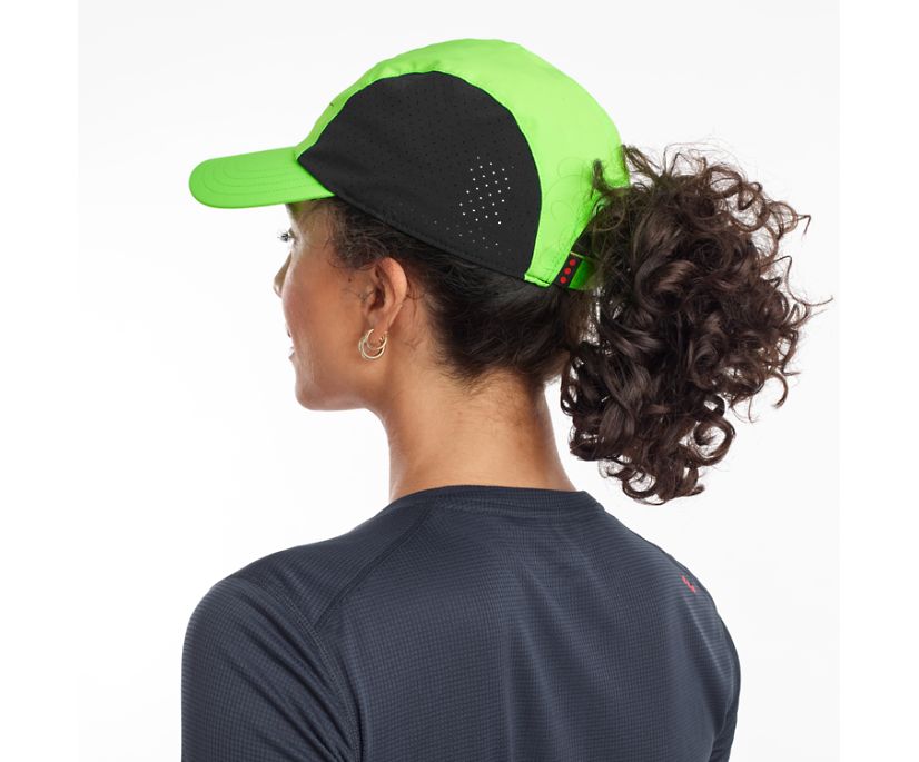 Green / Black Women's Saucony Outpace Hats | 0296-AUNIM