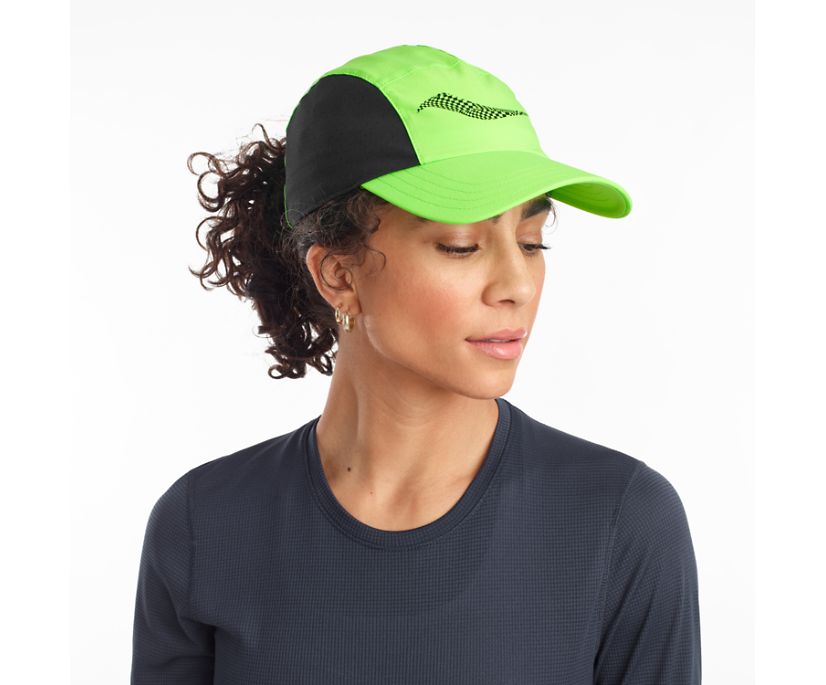 Green / Black Women\'s Saucony Outpace Hats | 0296-AUNIM