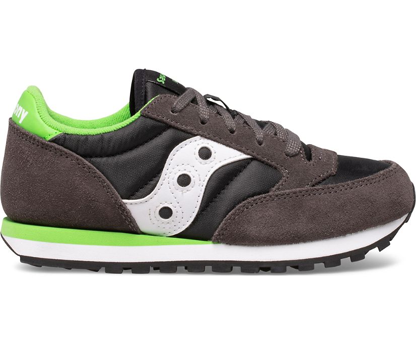 Grey / Black / Green Kids' Saucony Jazz Original Sneakers | 4987-XTRBJ