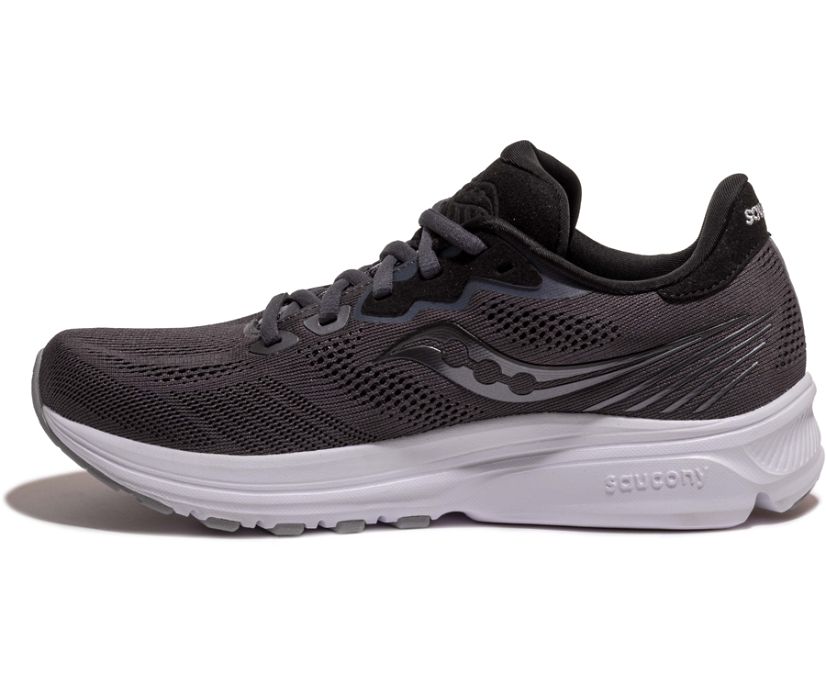 Grey / Black Women's Saucony Ride 14 Running Shoes | 1762-LMTBI